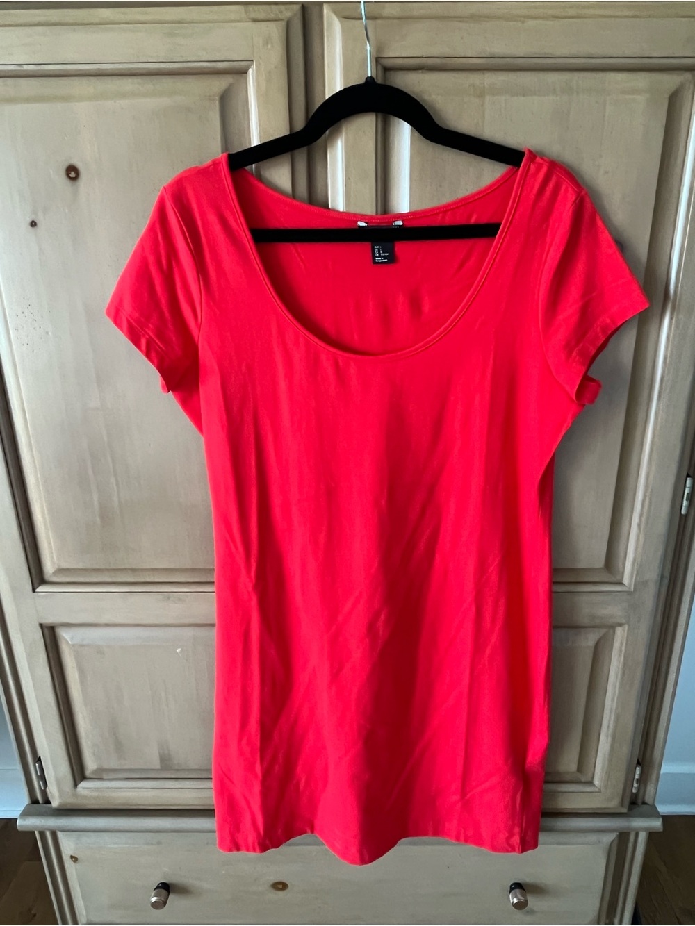 Classic Scoop Neck Women’s Red dress